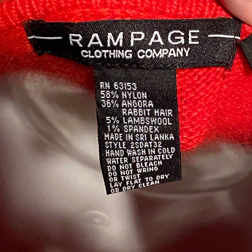 Women's V-Neck Red Sweater - Picture 3 of 3